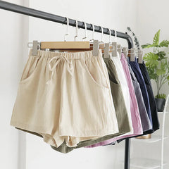 Women's High Waist Cotton Shorts