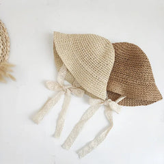 Lace Baby Straw Hat