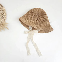 Lace Baby Straw Hat